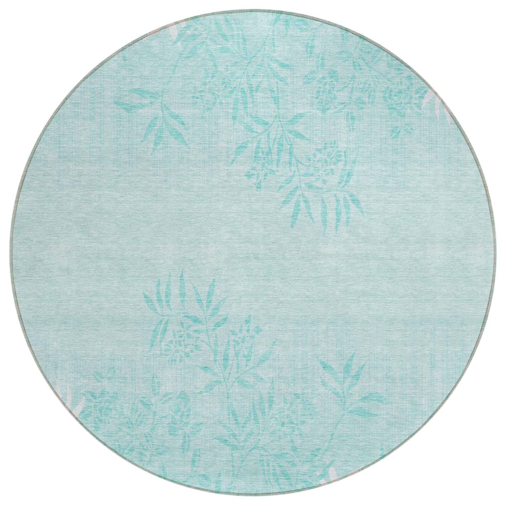 Addison Rugs Chantille ACN673TE 8 x 8 (ft) Teal Round Indoor/Outdoor Geometric Machine washable Area rug
