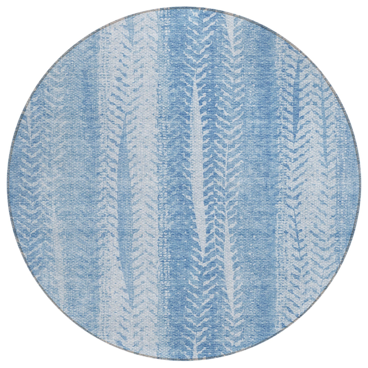 Addison Rugs Chantille ACN694SK 8 x 8 (ft) Sky Round Indoor/Outdoor Geometric Machine washable Area rug