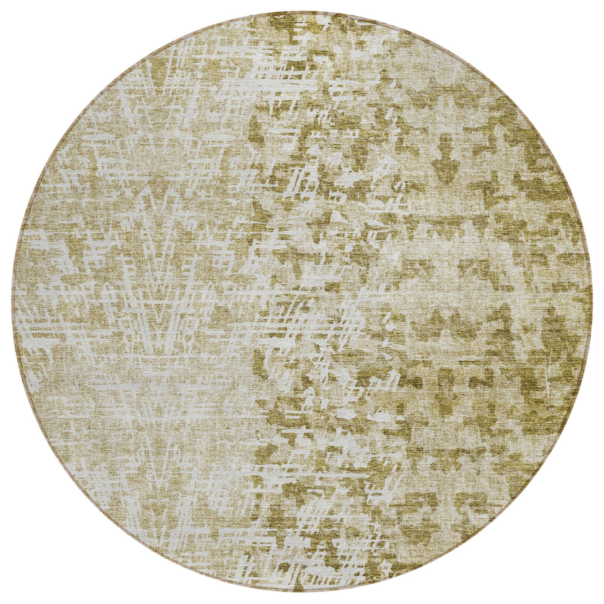 Addison Rugs Chantille ACN721TP 8 x 8 (ft) Taupe Round Indoor/Outdoor Geometric Machine washable Area rug
