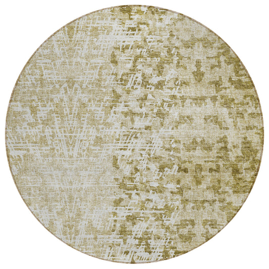 Addison Rugs Chantille ACN721TP 8 x 8 (ft) Taupe Round Indoor/Outdoor Geometric Machine washable Area rug