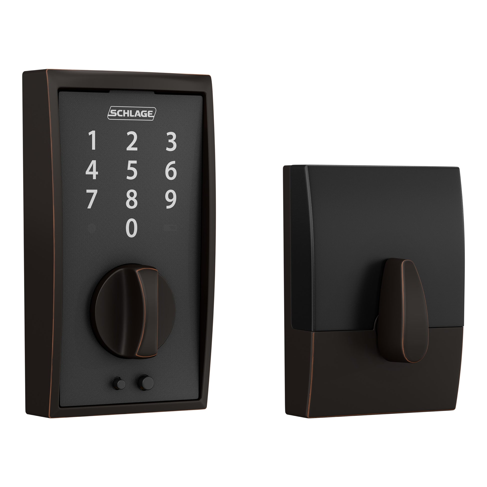 Schlage Touch Century Aged Bronze Electronic Deadbolt Touchscreen Keypad BE375 CEN 716