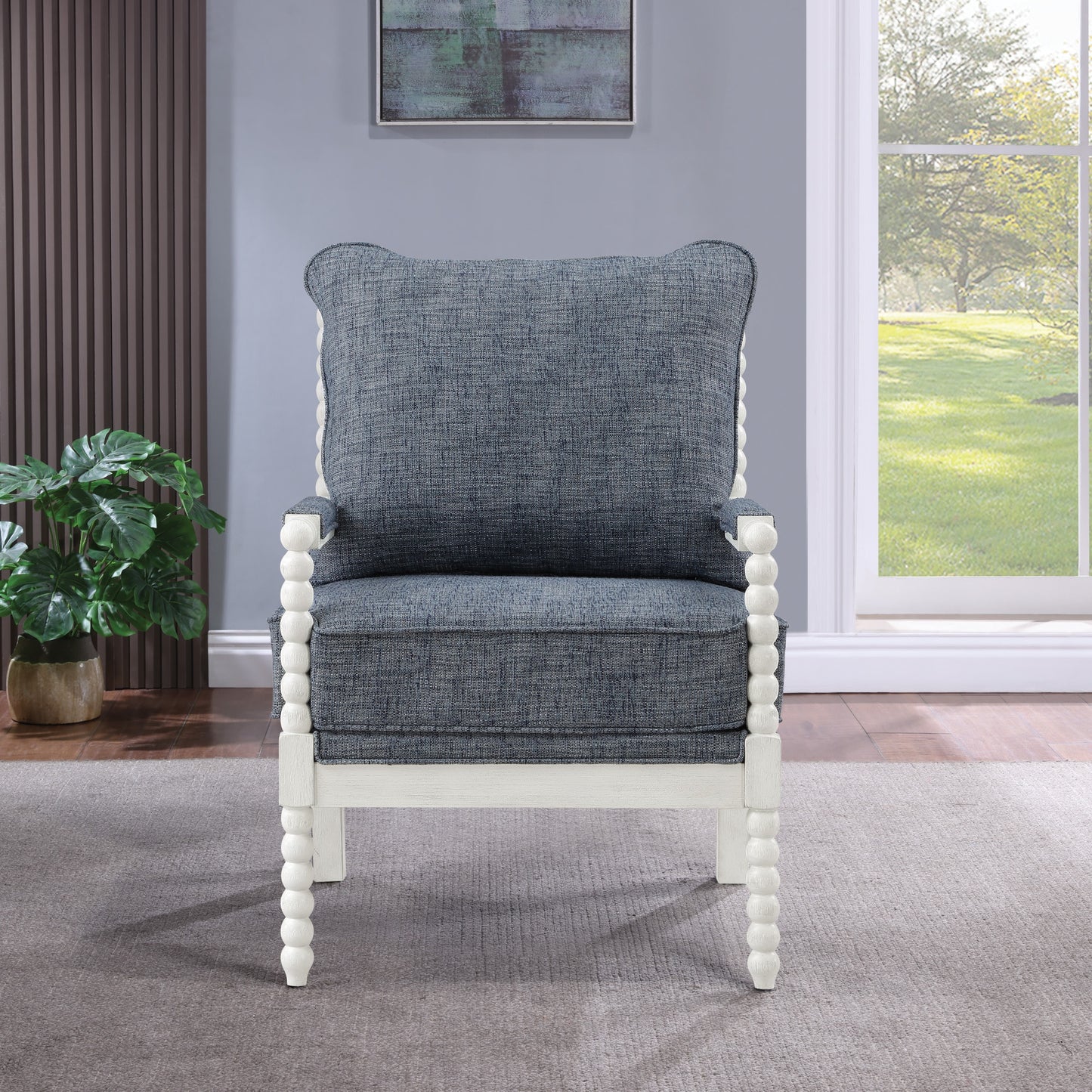 Office Star Products Kaylee Casual Indigo Accent Chair