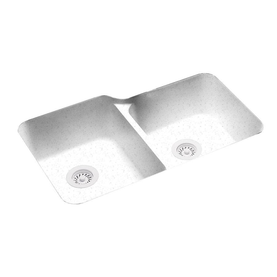 Swanstone Double-Basin Undermount Composite Kitchen Sink
