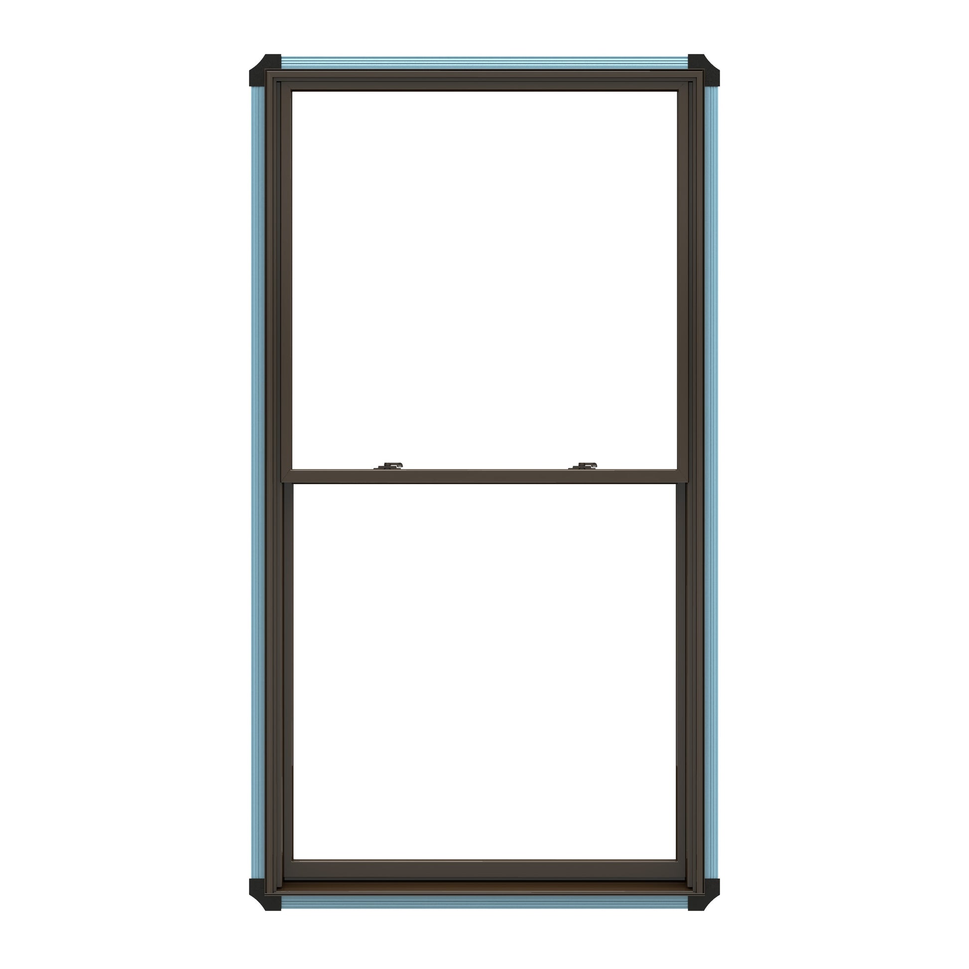 Pella Lifestyle 35-1/2-in x 53-1/2-in Brown Unfinished Wood New construction Double Hung Window Low-E argon Double Pane Glass