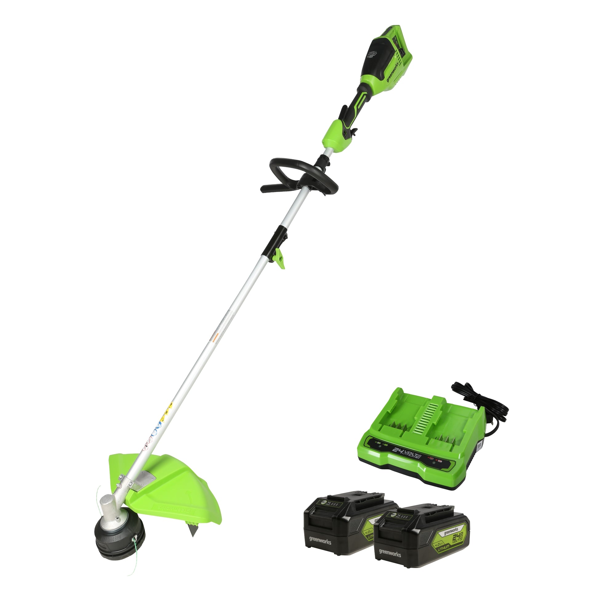 Greenworks 24-volt 16-in Split Shaft Attachment Capable Battery String Trimmer 4 Ah (Battery Not Included and Charger Included) ST48L4410