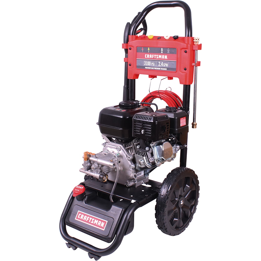 CRAFTSMAN 3100 PSI at 2.4-GPM 3100 PSI 2.4-GPMs Cold Water Gas Pressure Washer with 4 Spray Tips CMXGWFN061294