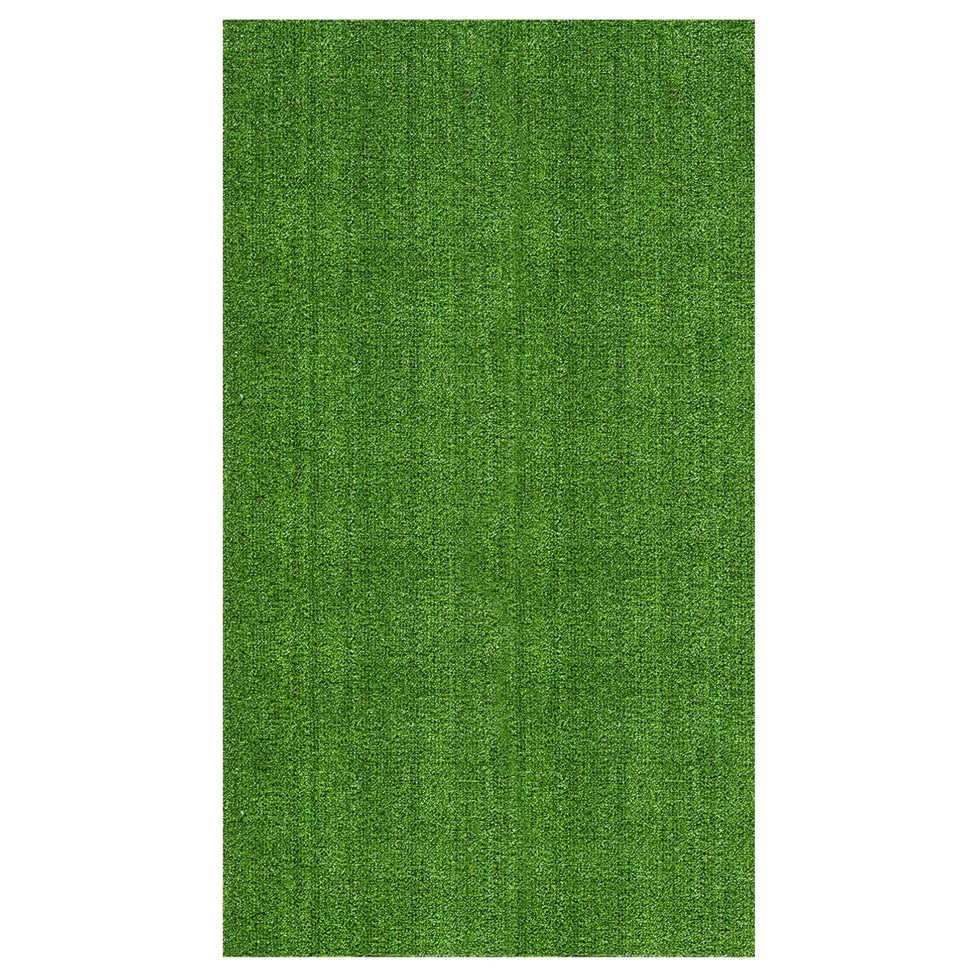 Ottomanson Artificial grass 8x47 Fake Grass Turf Rug For Patio Lawn Landscape 7.8-ft x 47-ft Artificial Grass