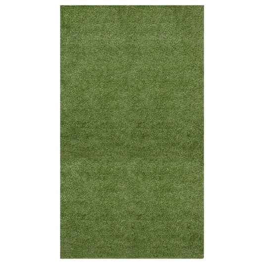 Ottomanson Artificial grass 7x41 Realistic Fake Grass Turf Rug For Patio Lawn Landscape 6.5-ft x 41-ft Artificial Grass