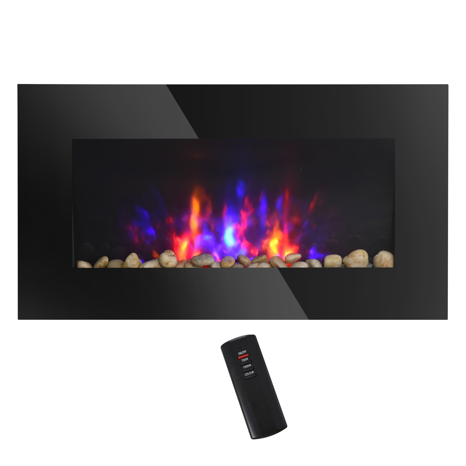 BABOOM 28.5-in W Black Fan-forced Electric Fireplace BOM-5141044-OR