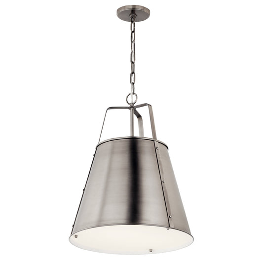 Kichler Etcher 2 -Light Classic Pewter Traditional Etched glass Cone Medium Hanging Pendant light