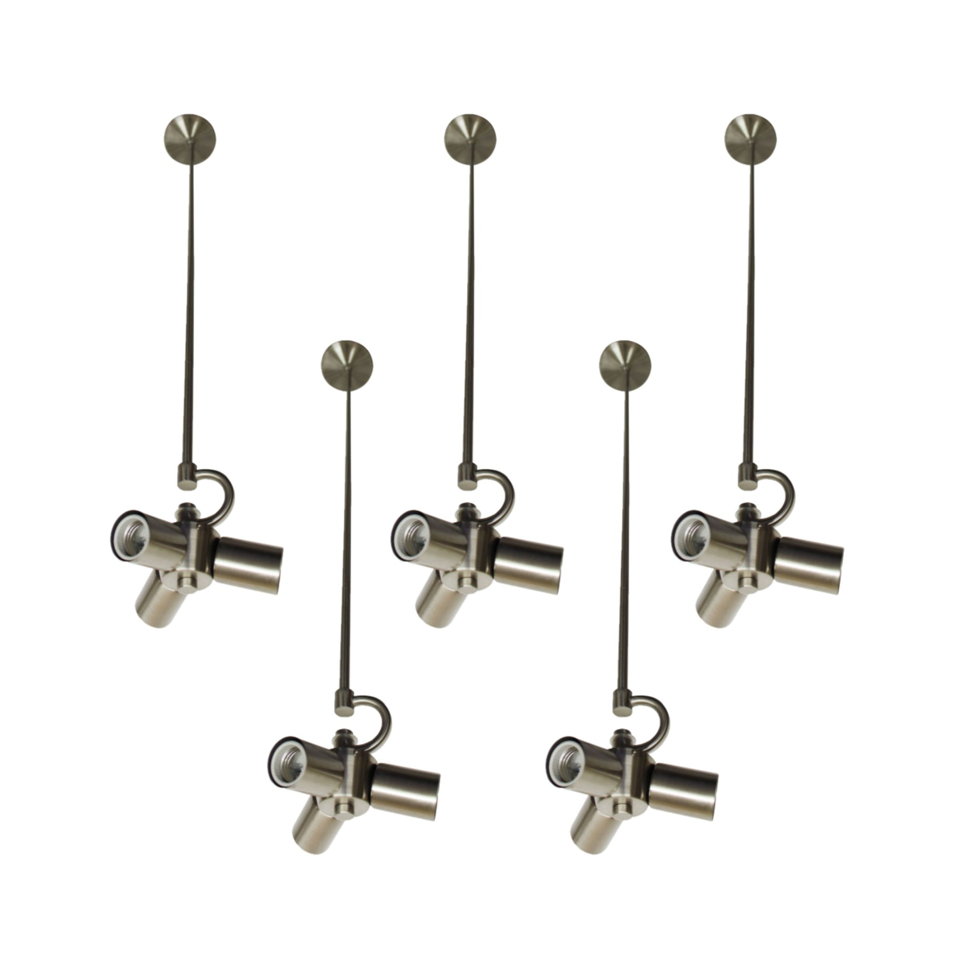 Cloth & Wire Pendant Kits Sets Brushed nickel Downrod Pendant Stem Light Kit