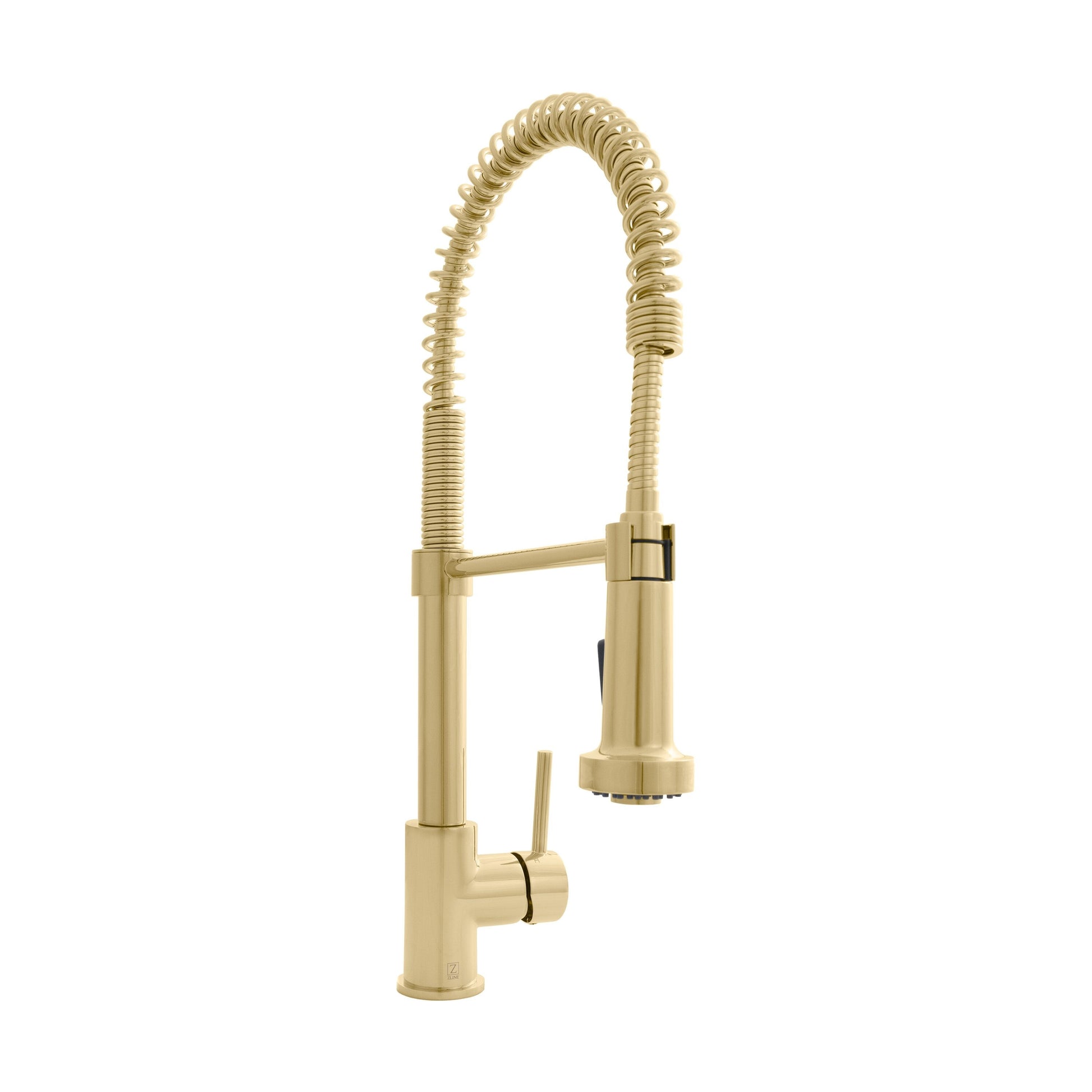 ZLINE KITCHEN & BATH Polished Gold Single Handle Deck-mount Pull-out Kitchen Faucet with Sprayer