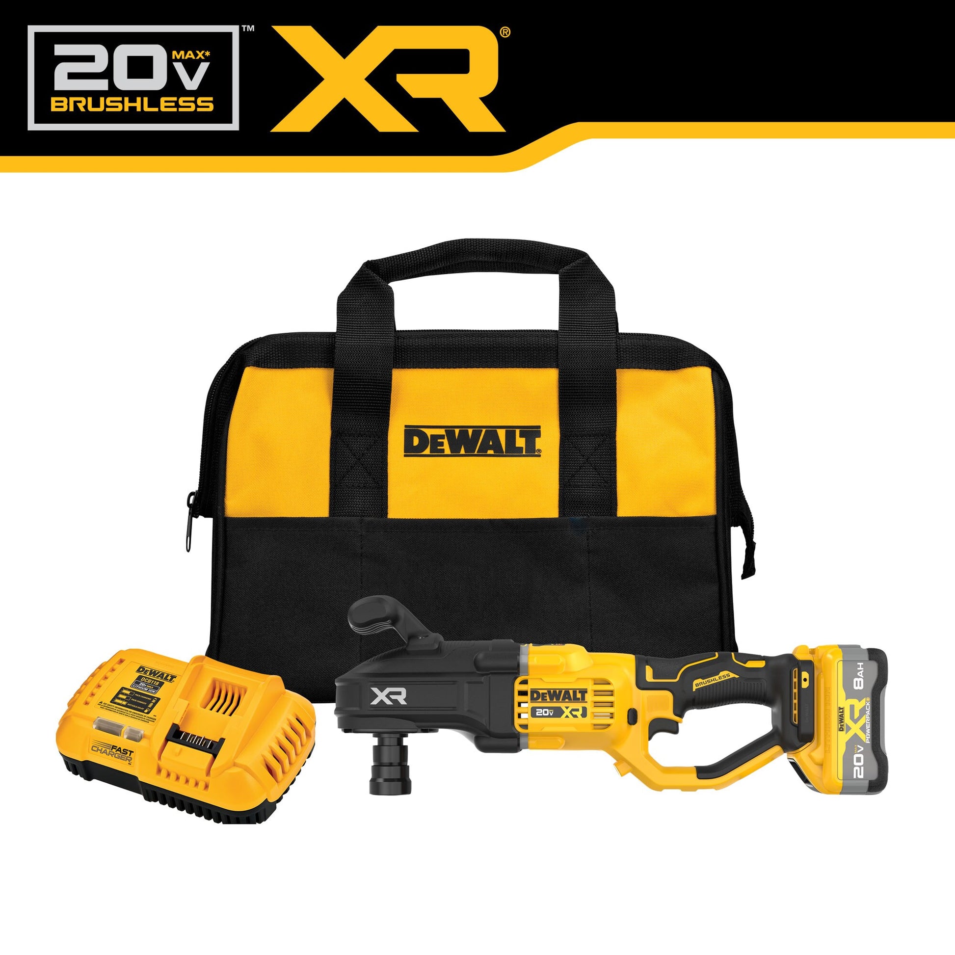 DEWALT XR 20-volt Max 7/8-in Keyed Brushless Cordless Drill (1-Battery Included, Charger Included and Soft Bag included) DCD447WW1