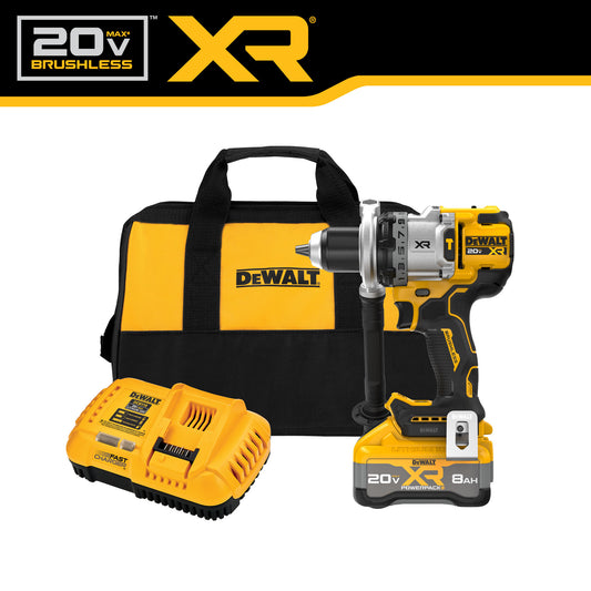DEWALT XR 1/2-in 20-volt Max Variable Brushless Cordless Hammer Drill (1-Battery Included) DCD1007WW1
