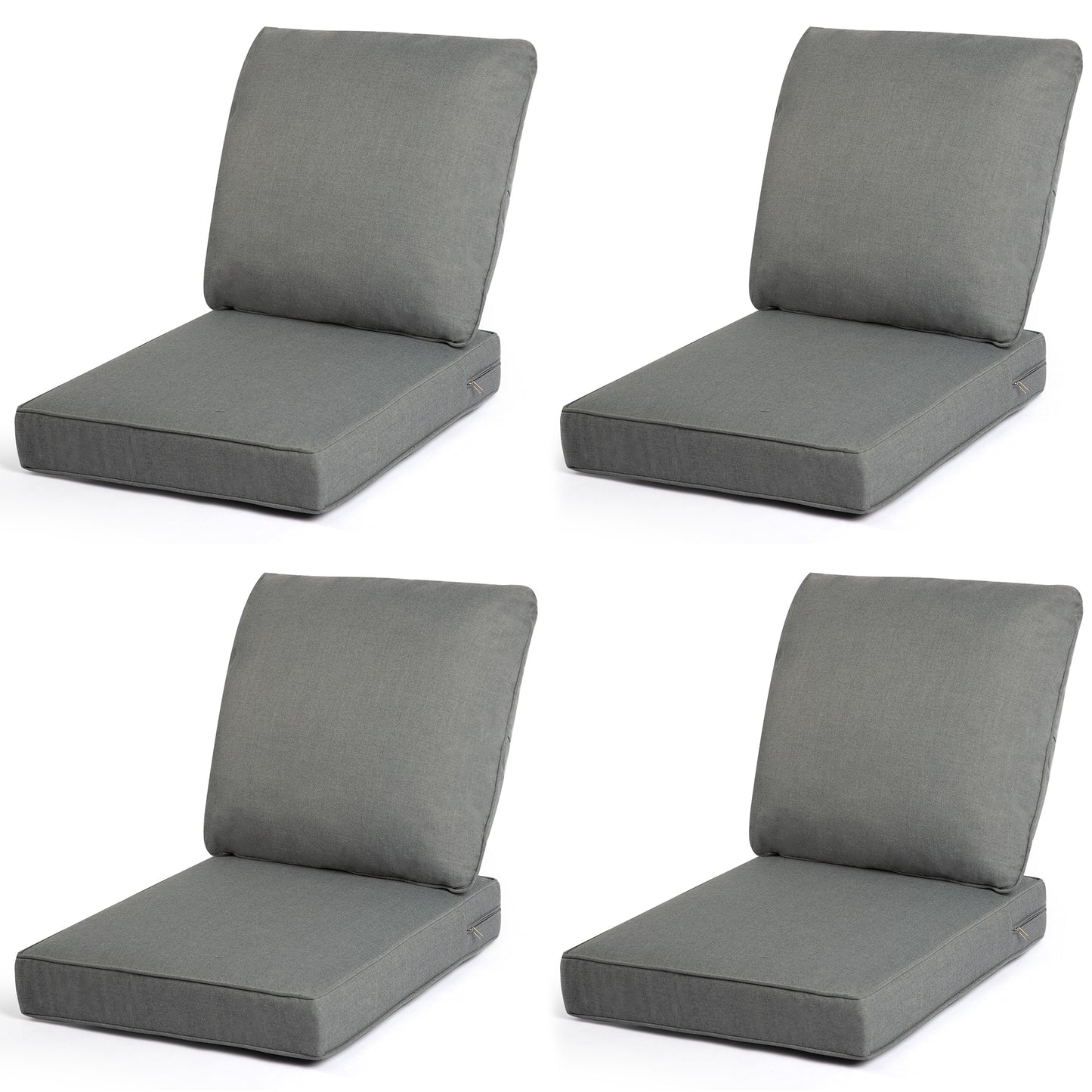 Runesay Seating Cushion Set 24-in x 24-in 8 -Piece Deep Gray Patio sofa cushion
