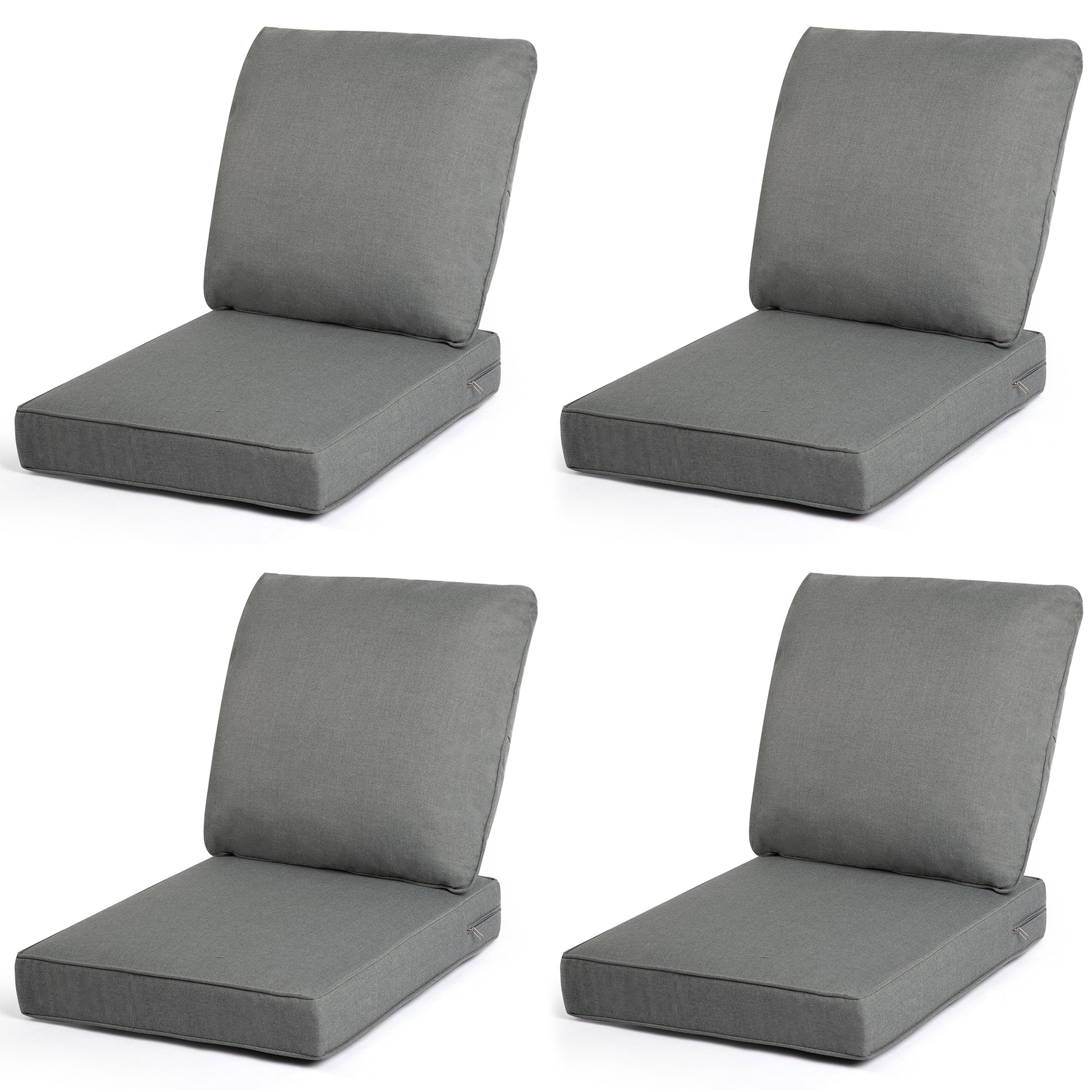 Runesay Seating Cushion Set 24-in x 24-in 8 -Piece Deep Gray Patio sofa cushion
