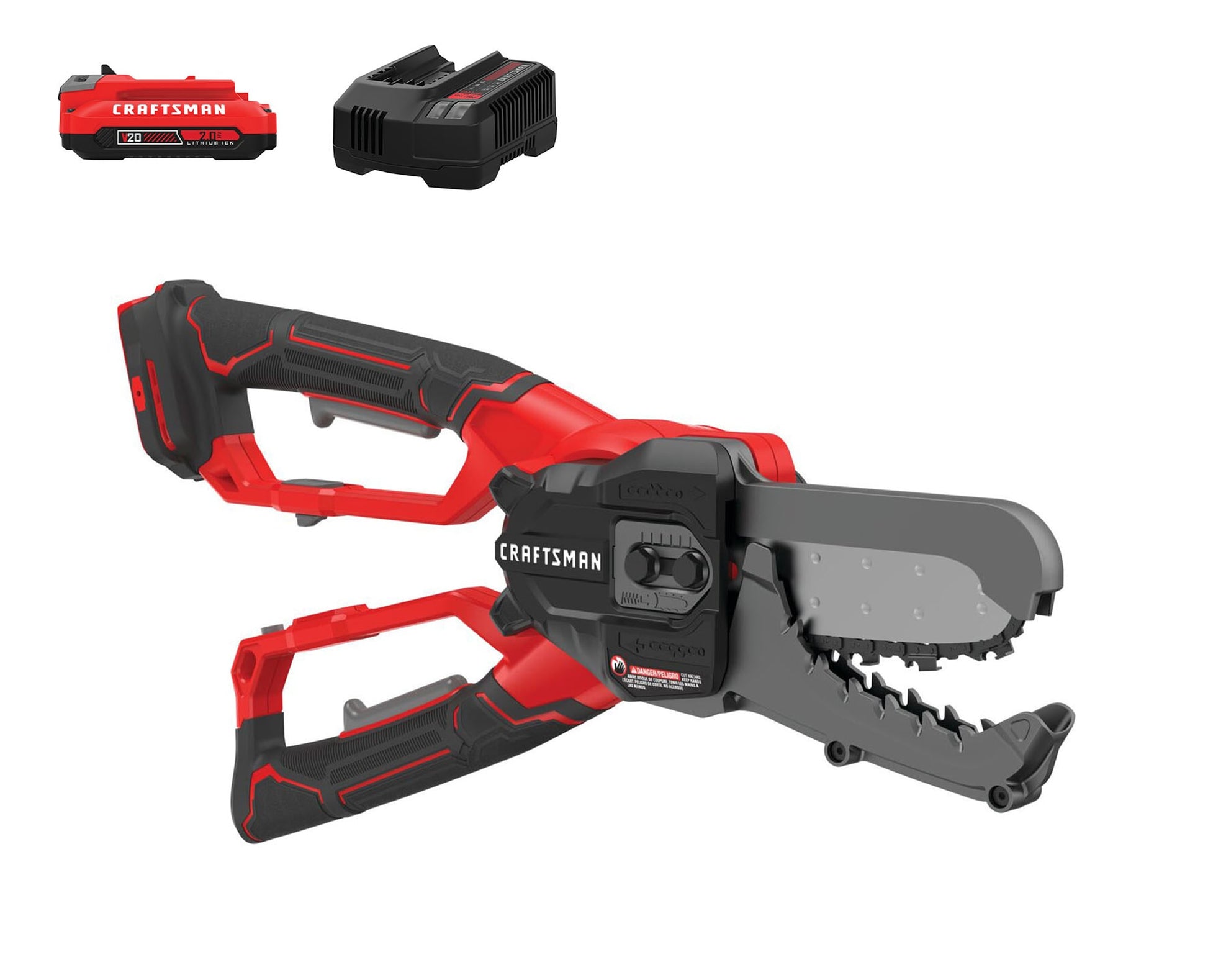 CRAFTSMAN V20 20-volt Max 6-in Battery 2 Ah Chainsaw (Battery and Charger Included) CMCCSL621D1