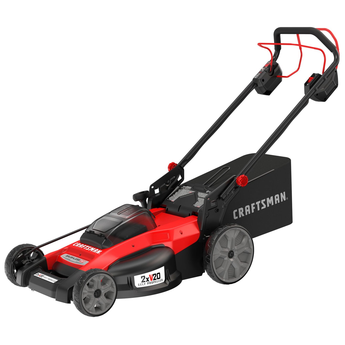 CRAFTSMAN Self-Propelled Cordless Mower 20-volt 20-in Cordless Self-propelled Lawn Mower 5 Ah (2-Batteries and Charger Included) CMCMWSP220P2