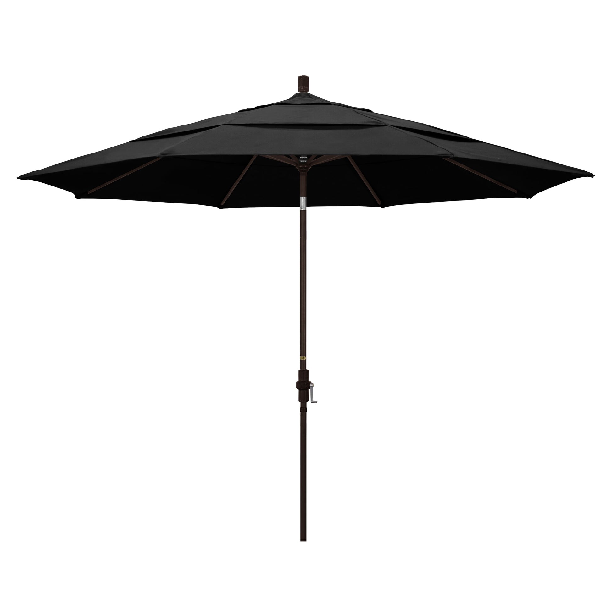 California Umbrella 11-Feet Aluminum Black Market Patio Umbrella