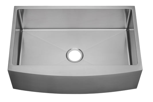 PROFLO Farmhouse apron front 33-in x 22-in Stainless steel Single bowl 18 -Gauge Kitchen Sink