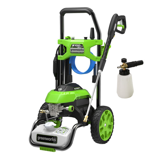 Greenworks 2100 PSI 1.2-GPM Cold Water Electric Pressure Washer with 4 Spray Tips GPW2100FC