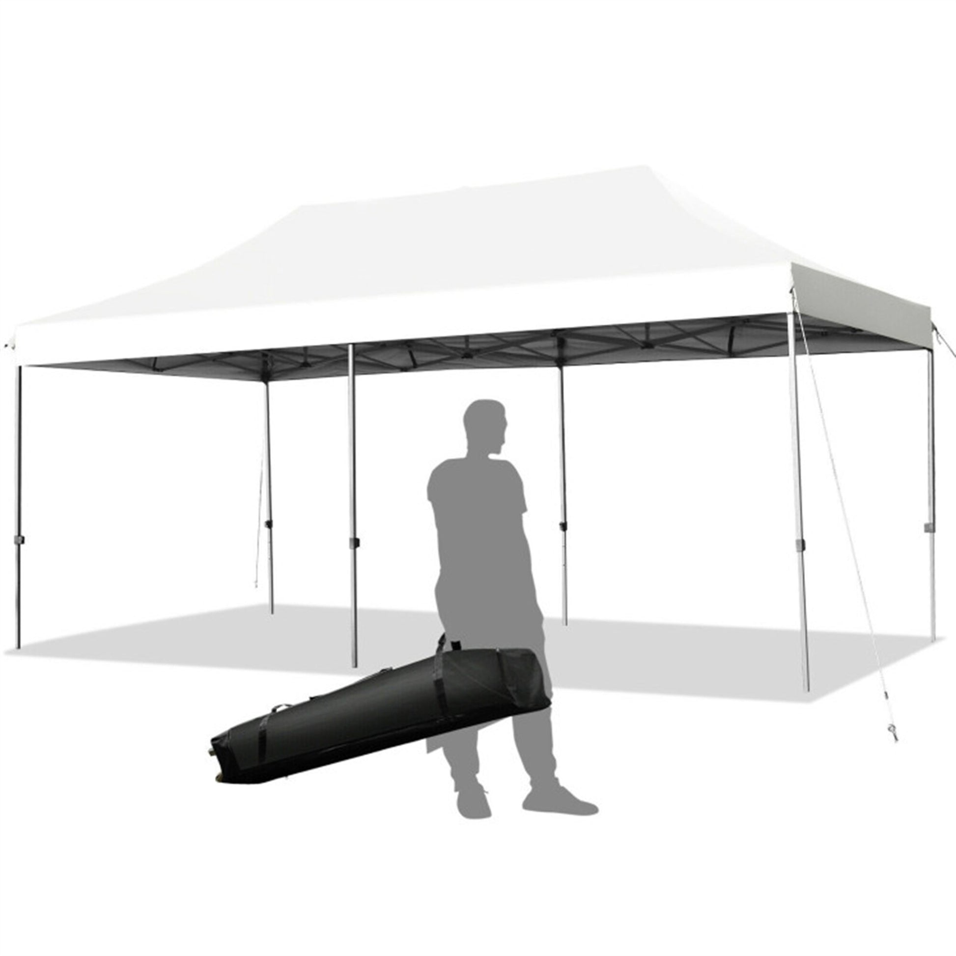 BABOOM 20-Feet x 10-Feet Rectangle White Party canopy