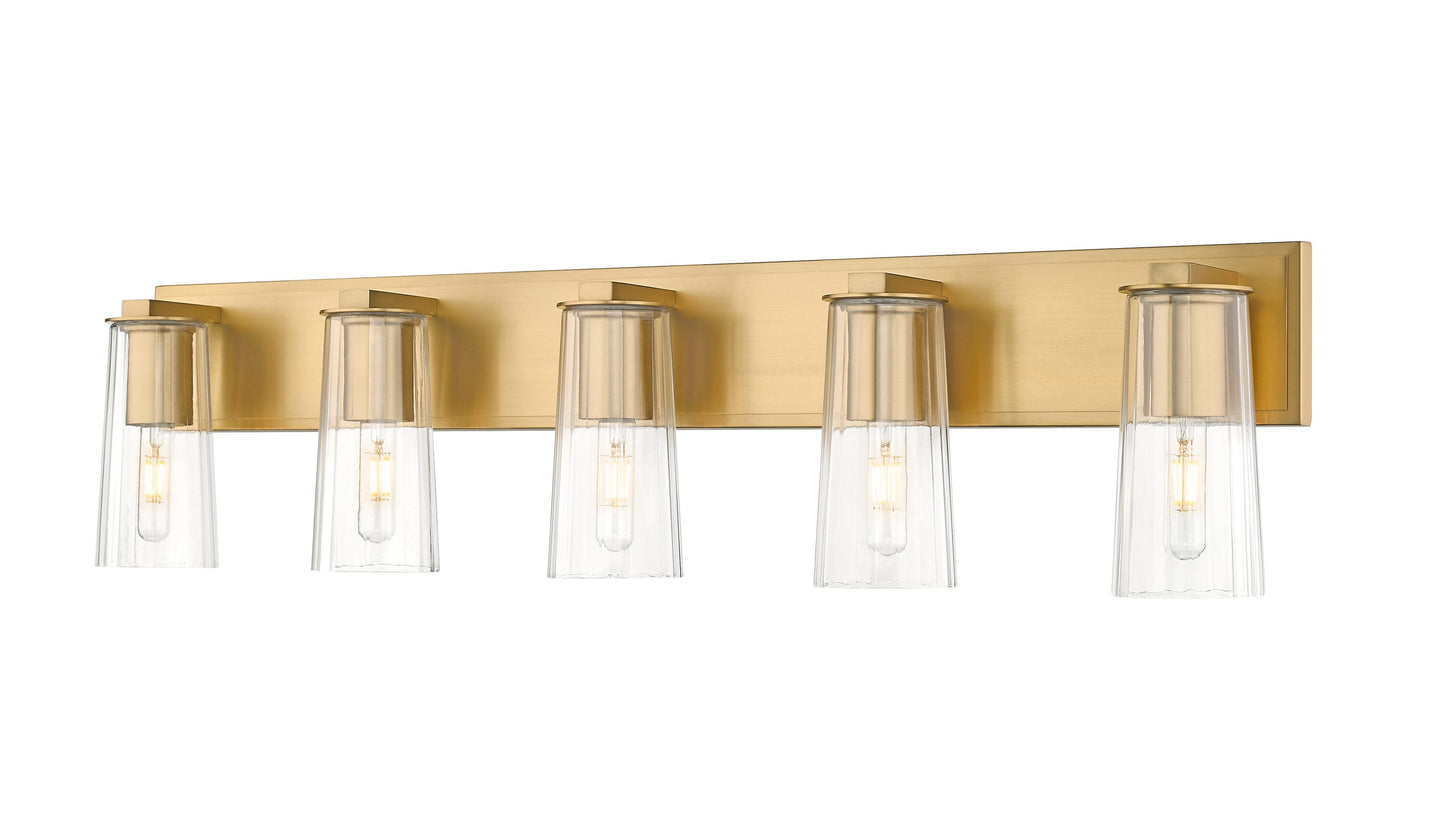 Z-Lite Titus 40-in 5 -Light Gold Transitional Vanity light