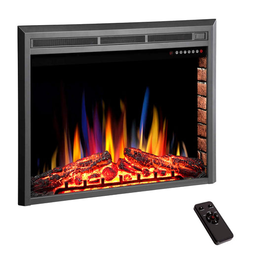 EdenDirect 39-in Black Electric Fireplace Insert