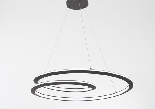 George Kovacs Infinite Sand Black Modern/contemporary Geometric Integrated LED Medium Hanging Pendant light