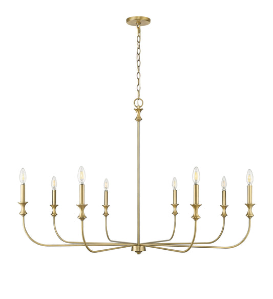 Millennium Lighting Savanne 8 -Light Antique Brass Transitional For Use in Bedrooms, Dining Rooms, Foyers, Kitchens, Living Rooms Chandelier