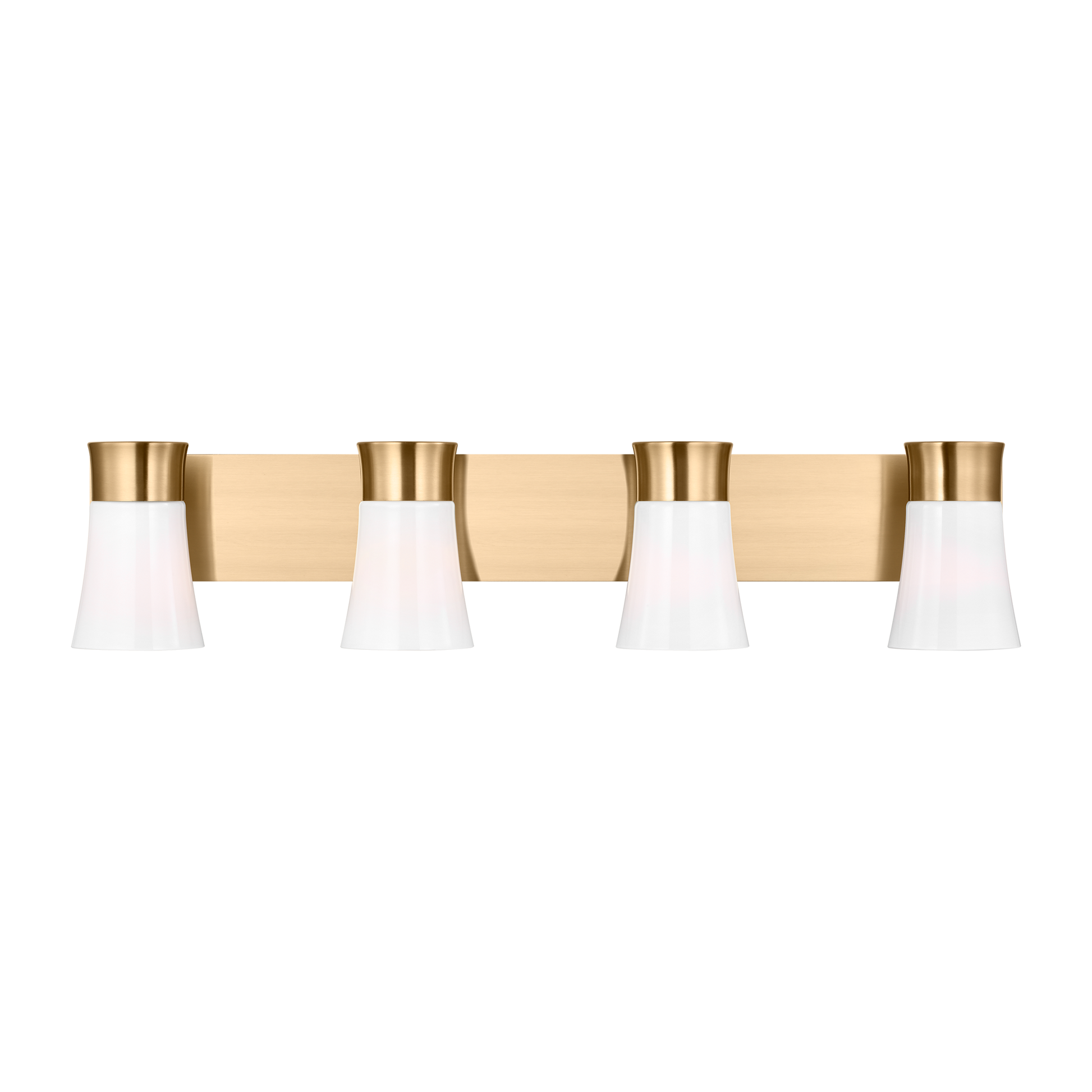 Scott Living Roy 32.25-in 4 -Light Satin Brass Modern/contemporary Vanity light