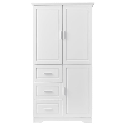 Siavonce 19.6-in W x 62.2-in H MDF White Freestanding or wall-mount Utility Storage Cabinet
