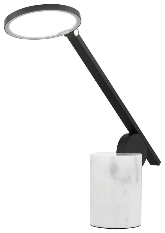 George Kovacs Kovacs Task Portables 16.25-in Adjustable Black Coal Touch Standard Desk Lamp with Plastic Shade