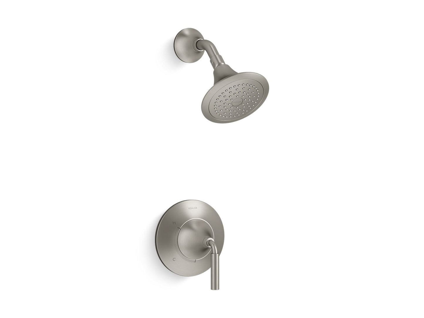 KOHLER Tone 1.75 GPM 1-Handle Rite-Temp Shower Trim Kit in Vibrant Brushed Nickel (Valve Not Included)