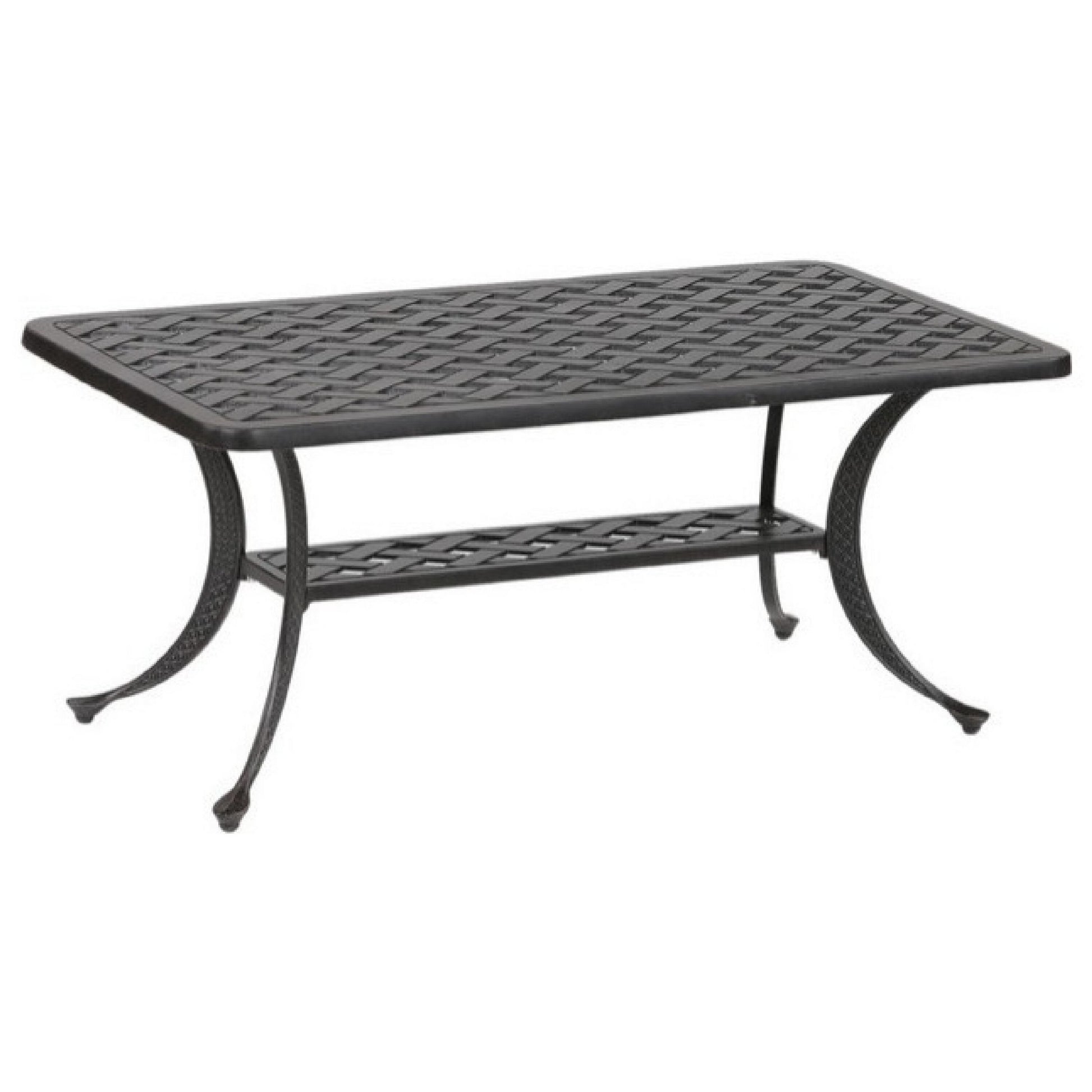 Benzara Rectangle Outdoor Coffee Table 21.06-in W x 42.13-in L
