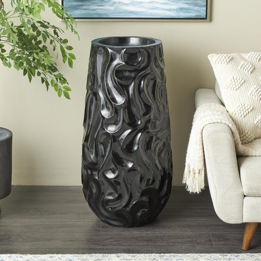 Grayson Lane Black Resin Modern Vase