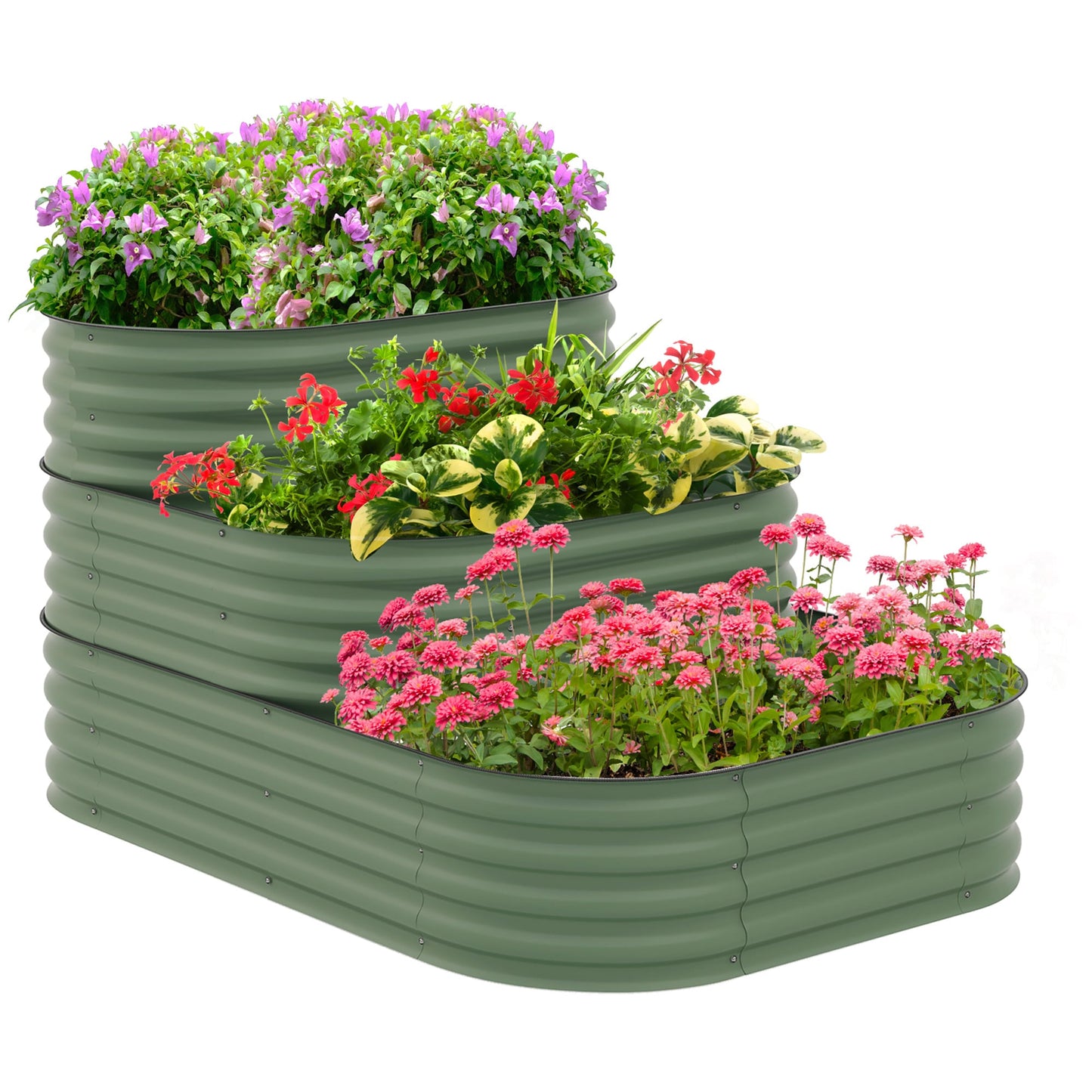 Zeus & Ruta 49.37-cu ft 43-in W x 62.25-in L x 32.25-in H Brown Metal Raised Garden Bed