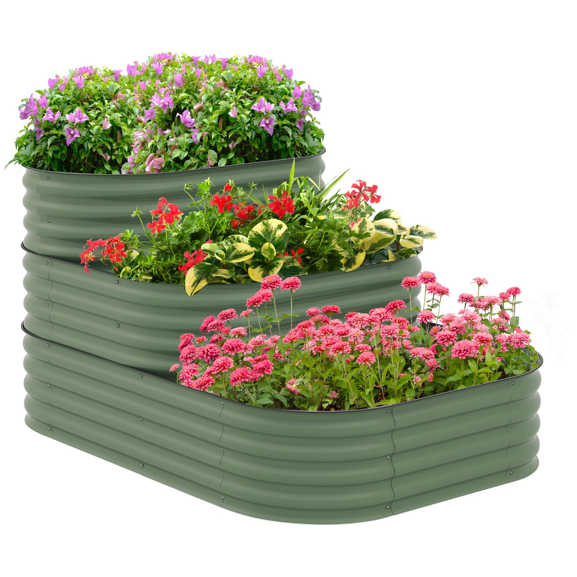 Zeus & Ruta 49.37-cu ft 43-in W x 62.25-in L x 32.25-in H Brown Metal Raised Garden Bed