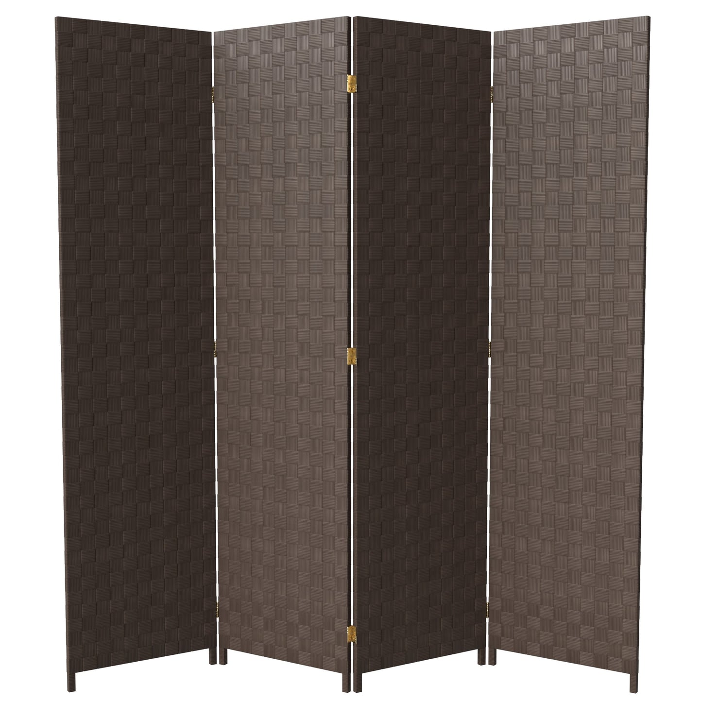Oriental Furniture 70.0-Inches W x 71.0-Inches H Dark brown Vinyl/Polyresin Outdoor Privacy Screen