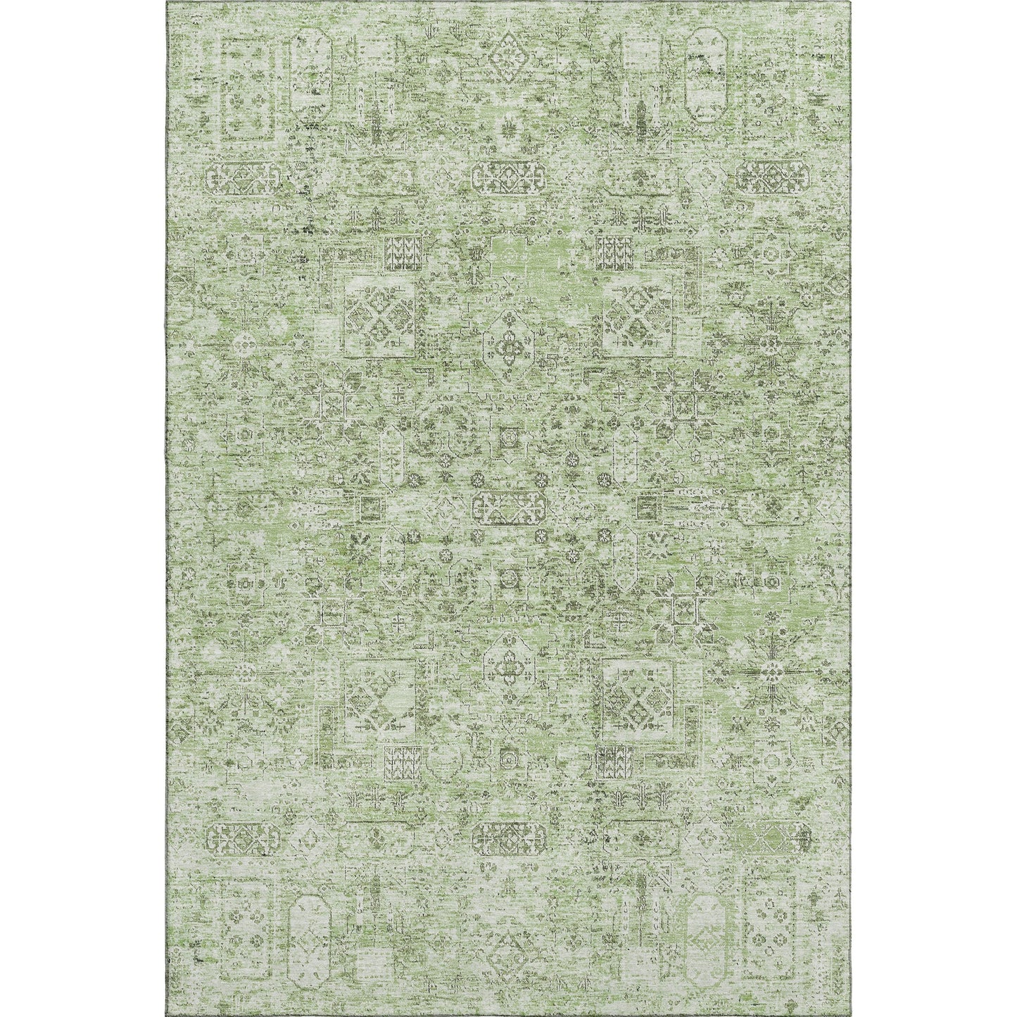 Addison Rugs Mayfield AMF611GE 8 x 10 (ft) Loomed Green Rectangular Indoor Geometric Machine washable Pet Friendly Area rug