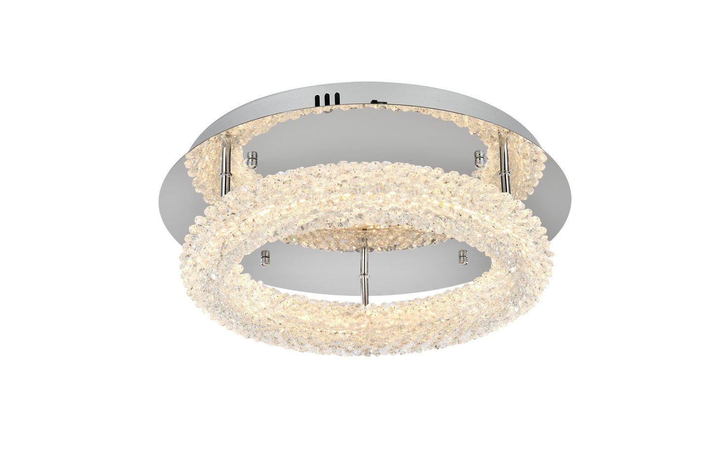 Elegant Decor Home Furnishing 1 -Light 18-in Chrome Integrated LED Flush Mount Light