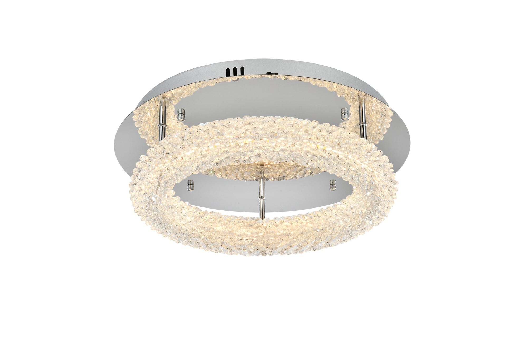 Elegant Decor Home Furnishing 1 -Light 18-in Chrome Integrated LED Flush Mount Light