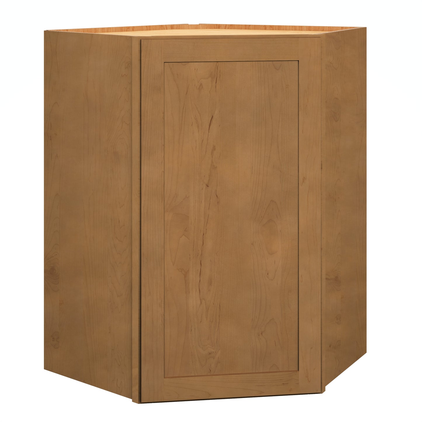 Diamond Express Jamestown 24-in W x 36-in H x 24-in D Sahara Brown Diagonal Corner wall Fully assembled Plywood Cabinet Recessed Panel
