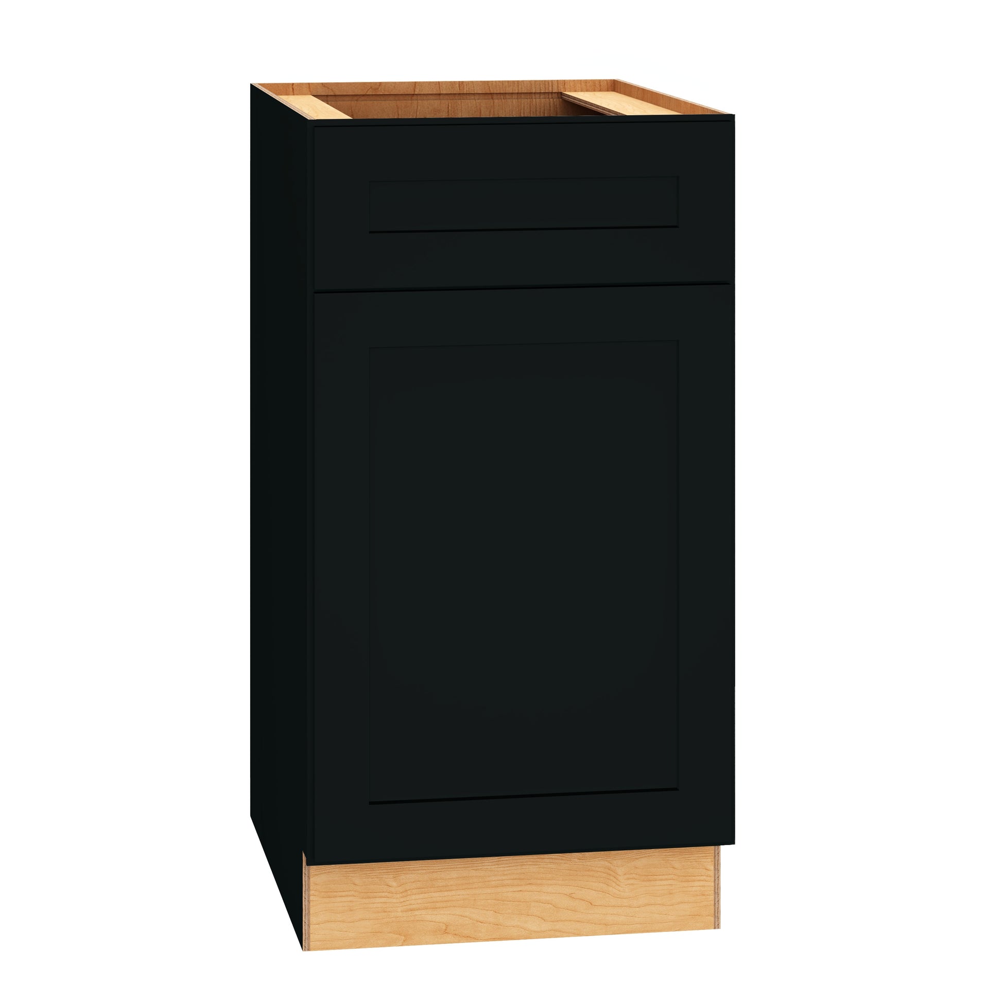 Diamond Express Jamestown 18-in W x 34.5-in H x 24-in D Black Pull-out trash cabinet Base Fully assembled Plywood Cabinet Recessed Panel