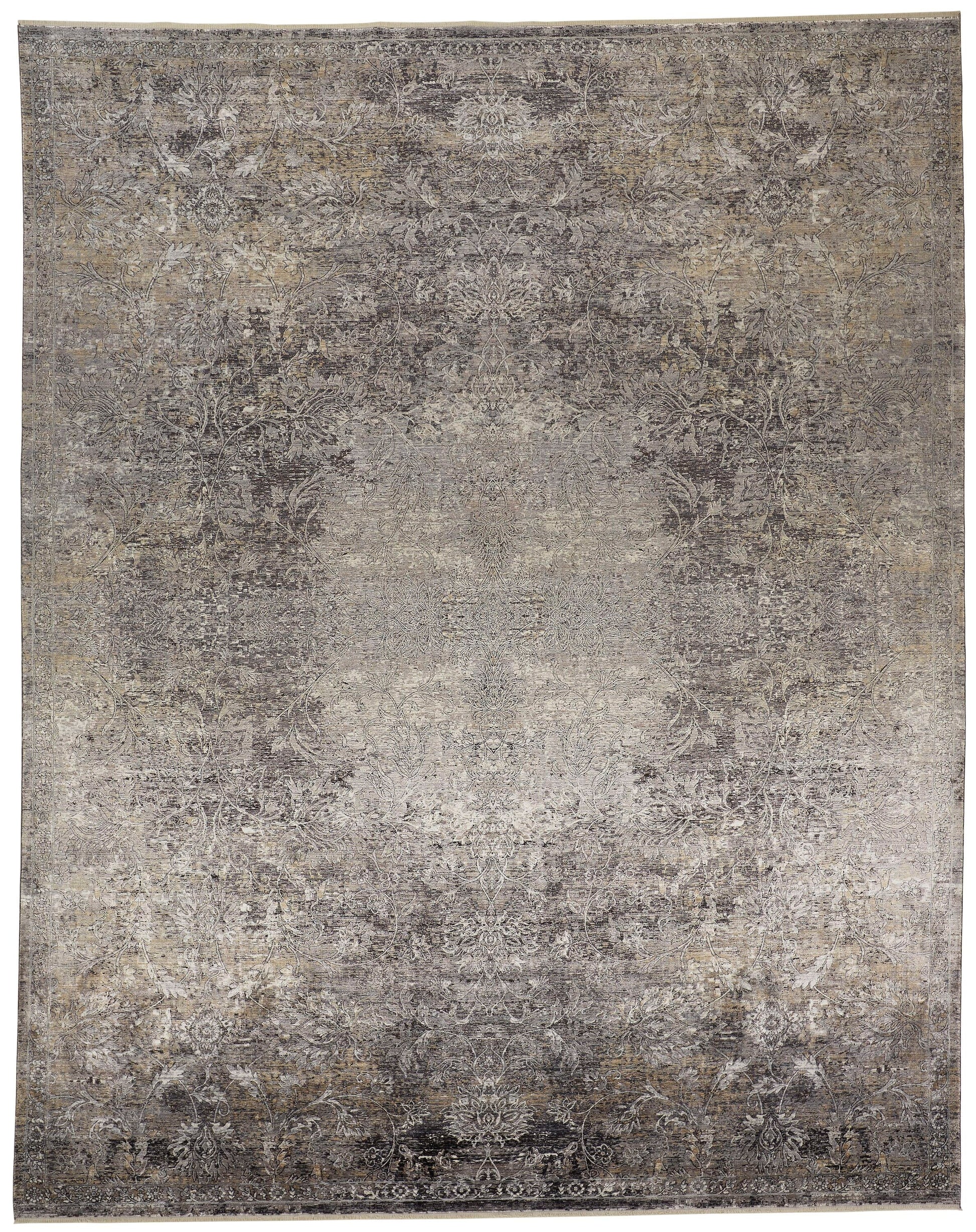Room Envy Melmas 5 x 7 (ft) Loomed Stone Gray/Pewter Gray Rectangular Indoor Paisley Vintage Area rug