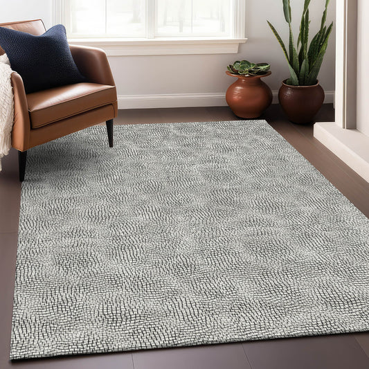 Addison Rugs Chantille ACN1058WI 9 x 12 (ft) White Rectangular Indoor/Outdoor Geometric Machine washable Pet Friendly Area rug