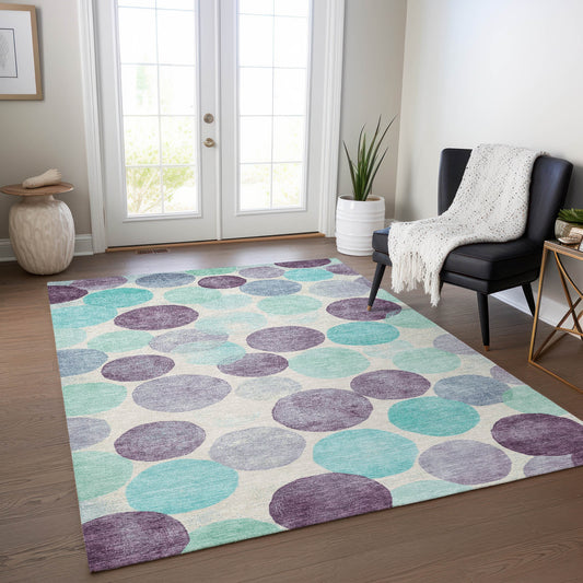 Addison Rugs Chantille ACN1898PM 8 x 10 (ft) Loomed Plum Rectangular Indoor/Outdoor Machine washable Pet Friendly Area rug