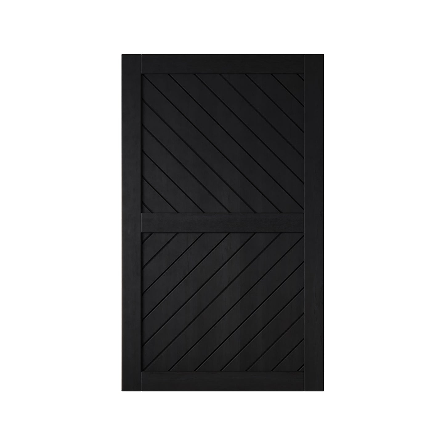 HOMACER 42-in x 80-in Black Prefinished Non-standard Pine Wood Solid core Single Barn Door (Hardware Not Included)