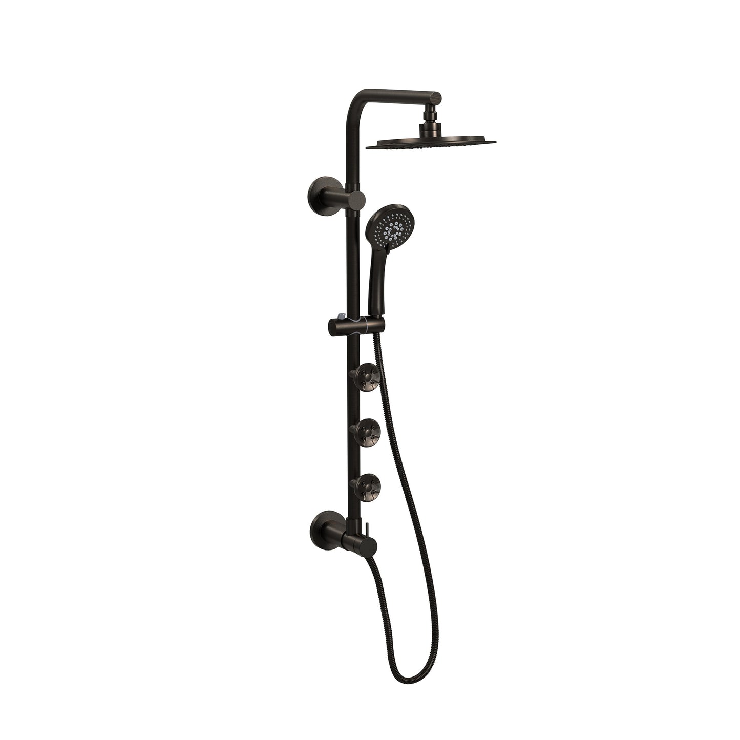 PULSE Oil Rubbed Bronze 8-in ShowerÂ FaucetÂ Bar System with 3-way Diverter
