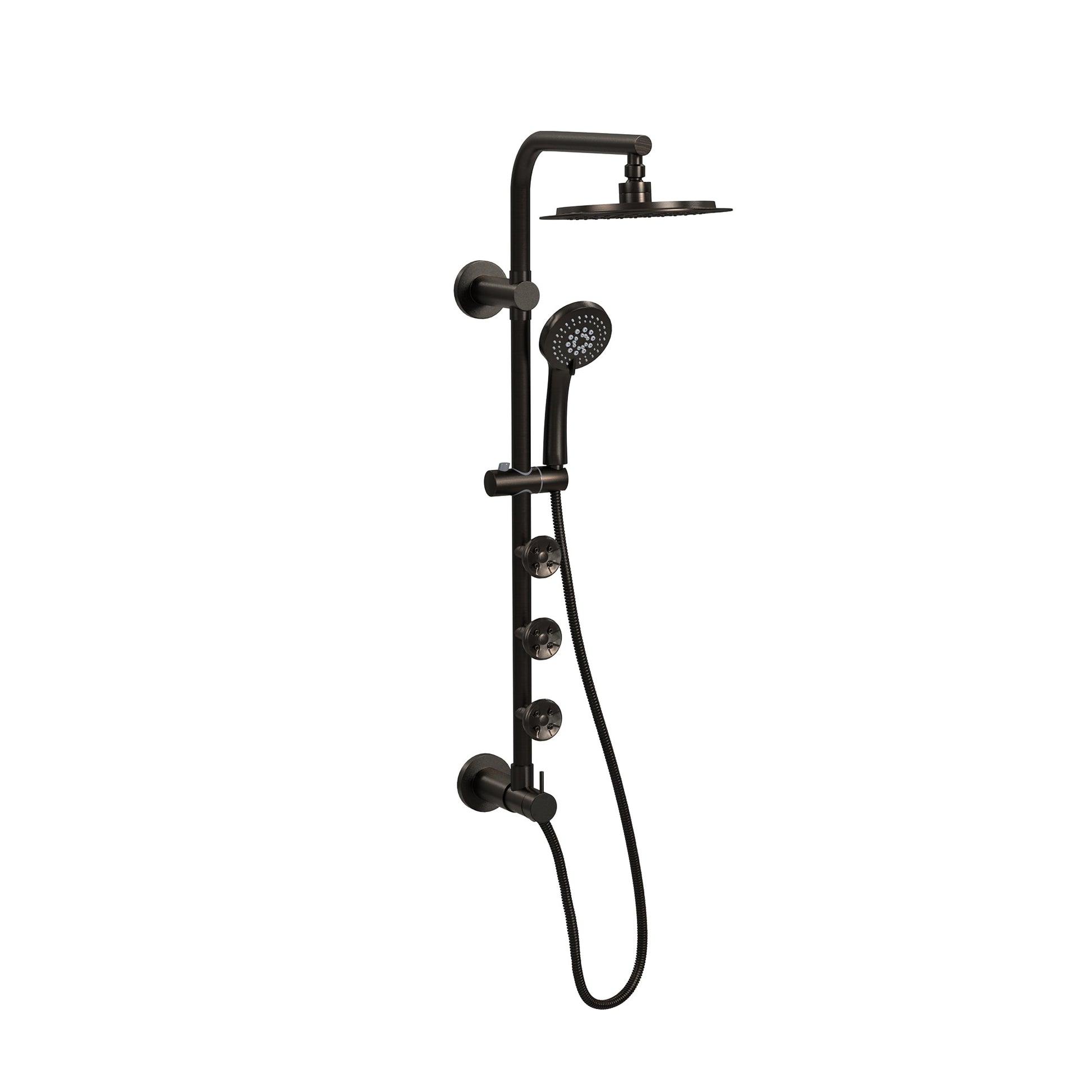 PULSE Oil Rubbed Bronze 8-in ShowerÂ FaucetÂ Bar System with 3-way Diverter
